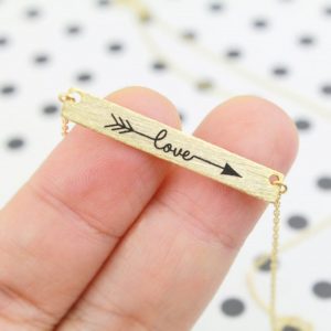 engraved love necklace