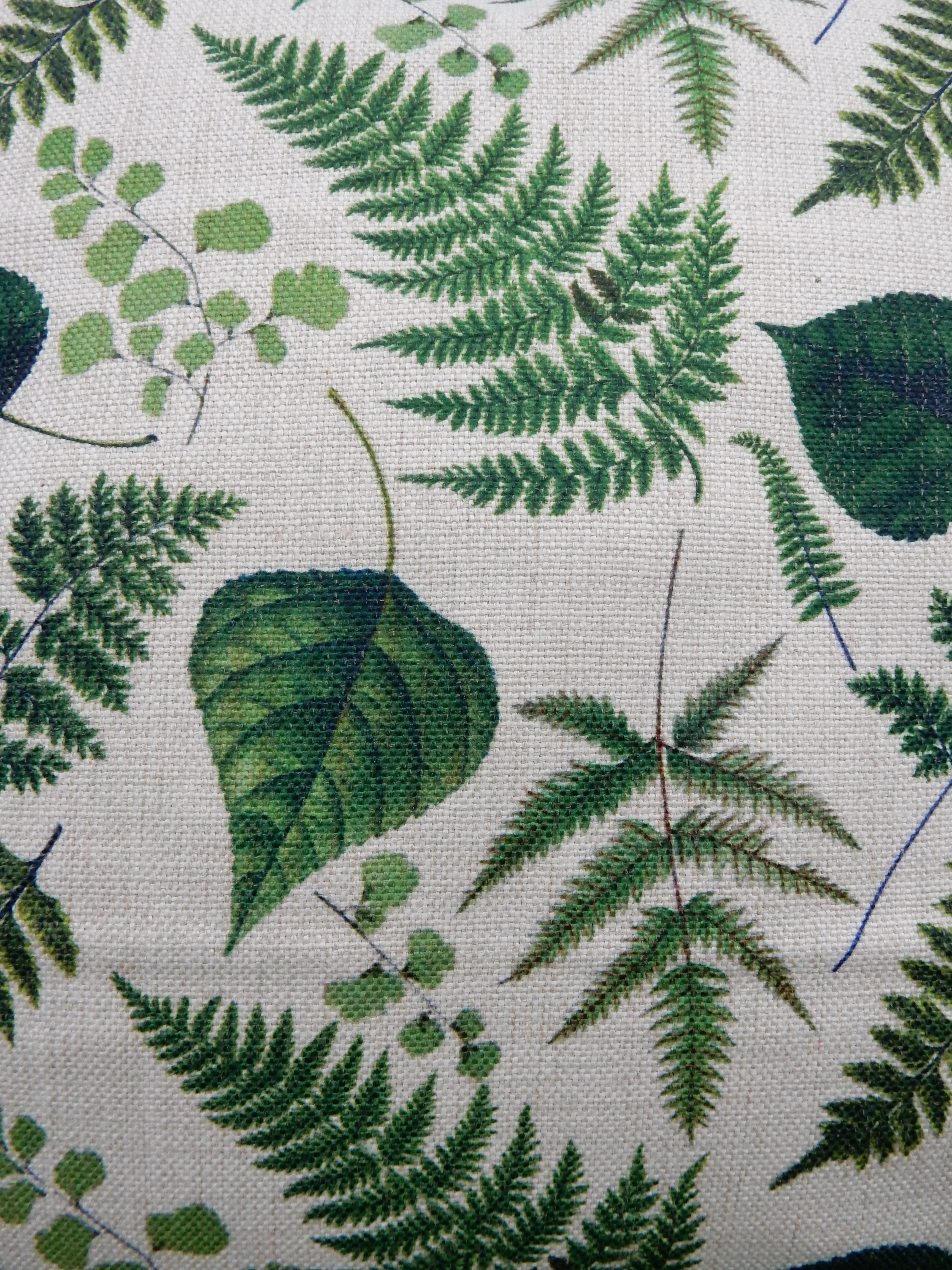 dr ellie botanical leaves cushion cover detail