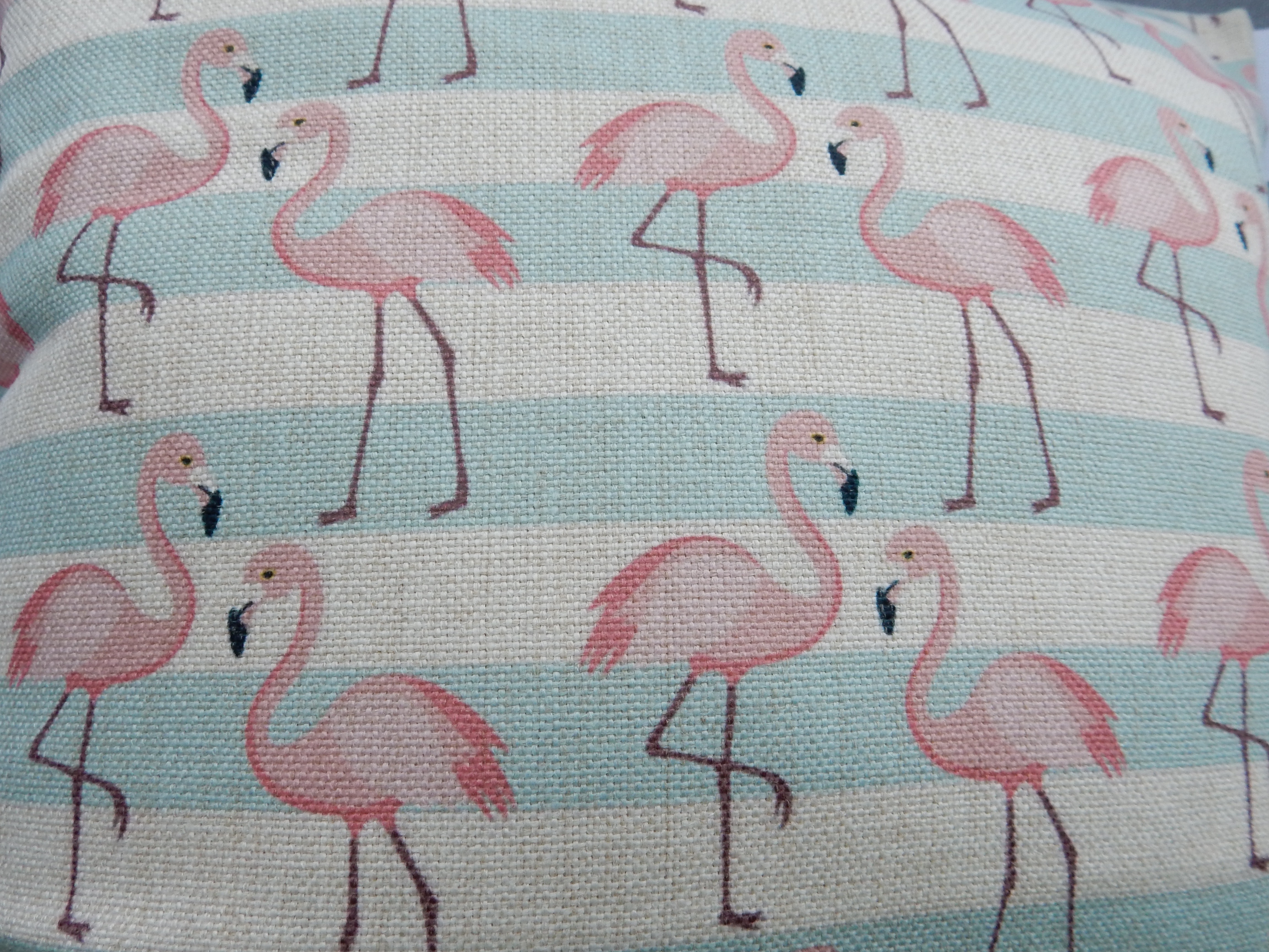 florence flamingo cushion cover detail