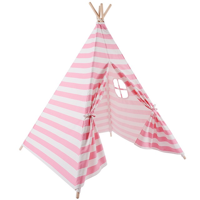 pink and white teepee front
